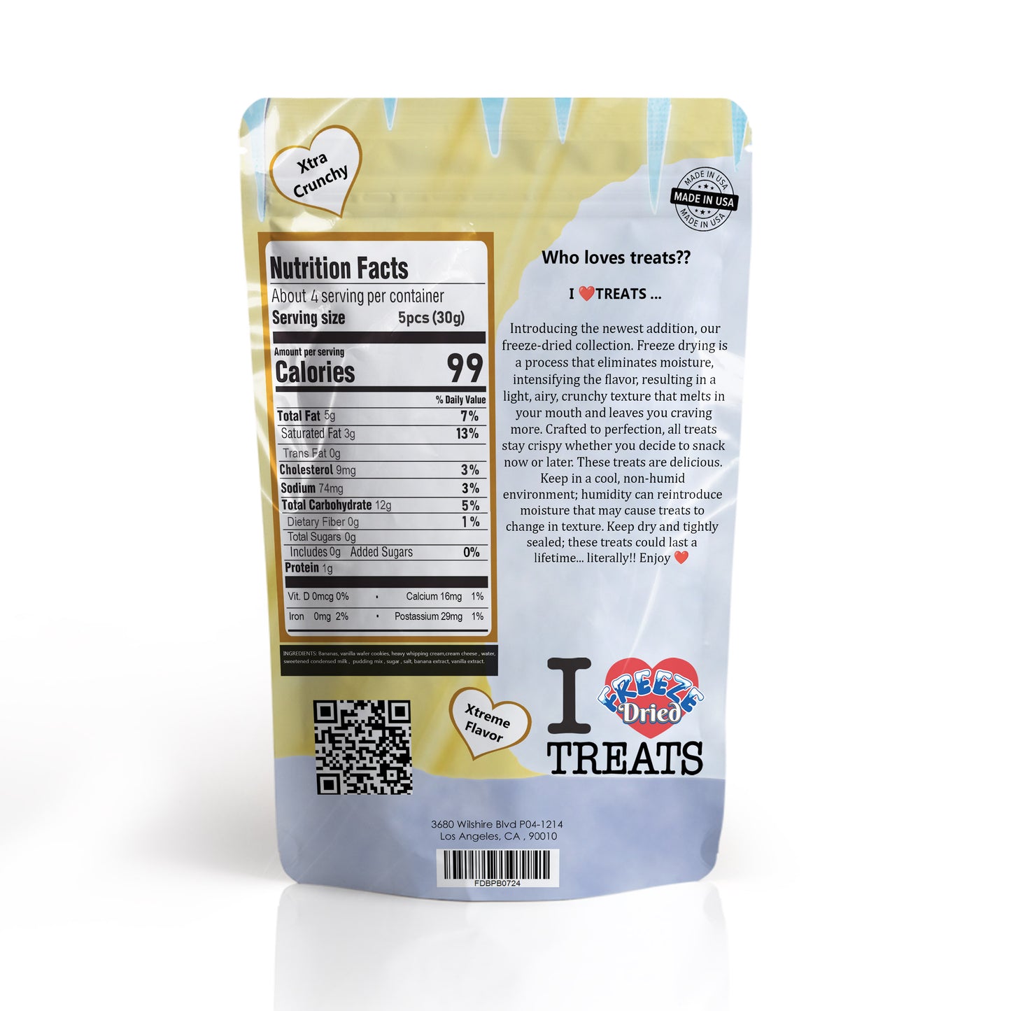 Freeze Dried Banana Pudding Bites (5 oz)