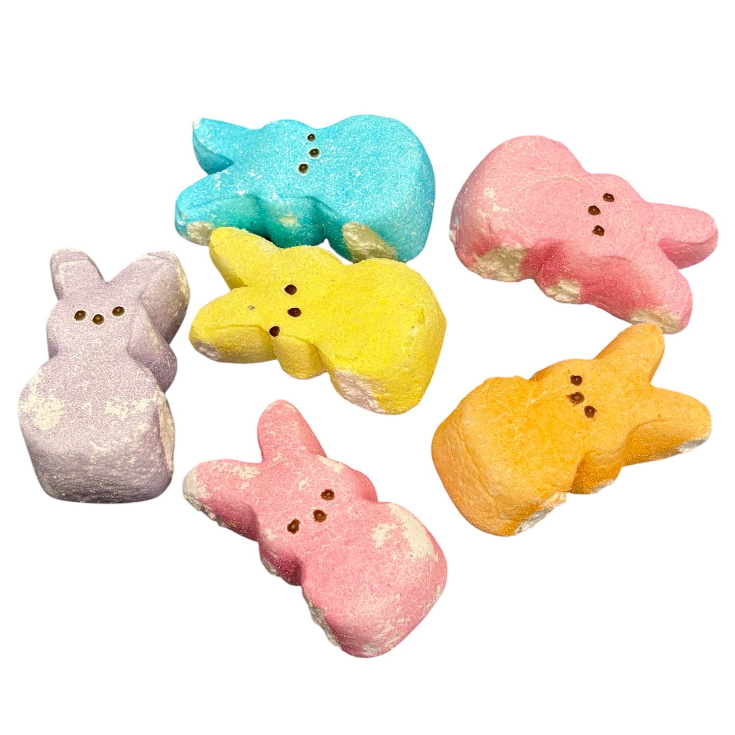 Freeze Dried Easter Peeps (6) With Edible Grass