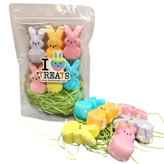 Freeze Dried Easter Peeps (6) With Edible Grass