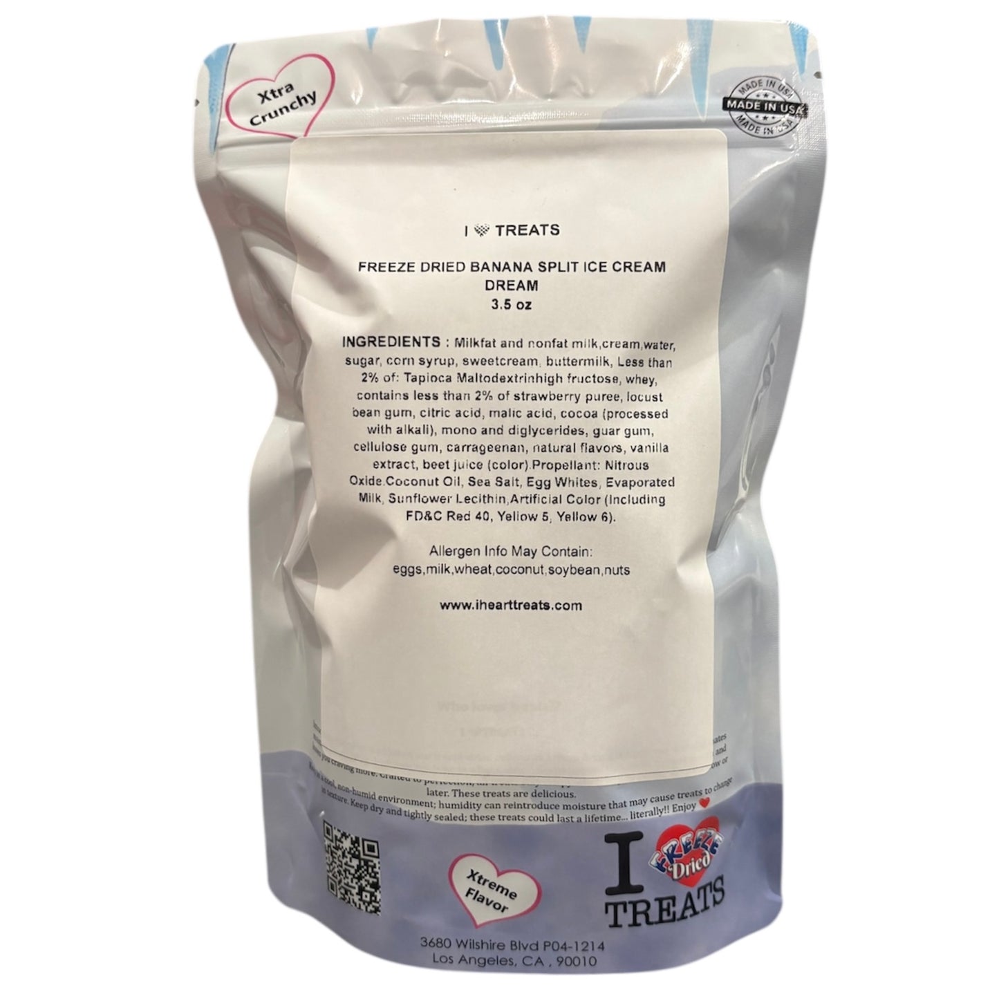 Freeze Dried Banana Split Ice Cream Dream 3.5 oz