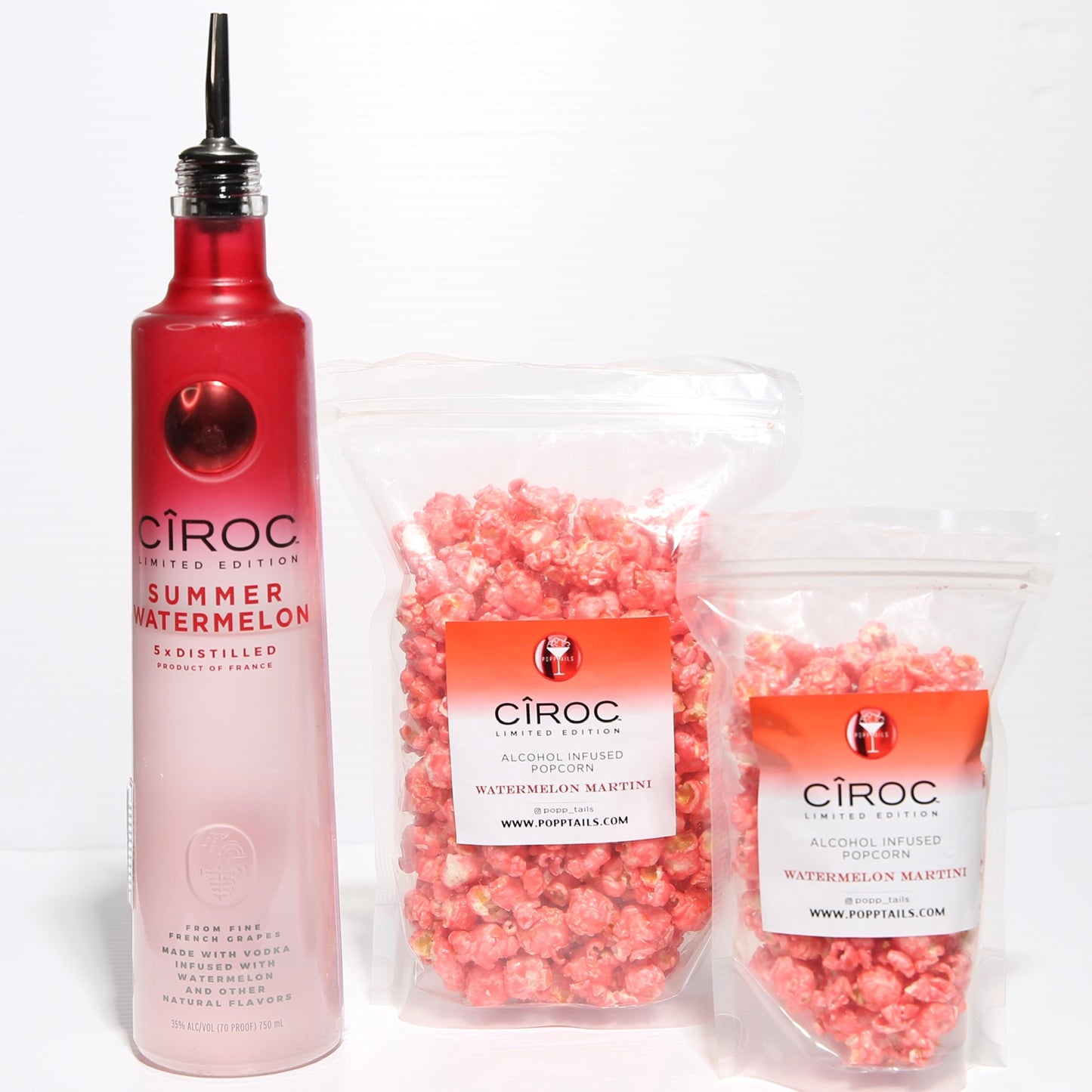 Alcohol Infused Popcorn Cocktail  (Watermelon Martini)