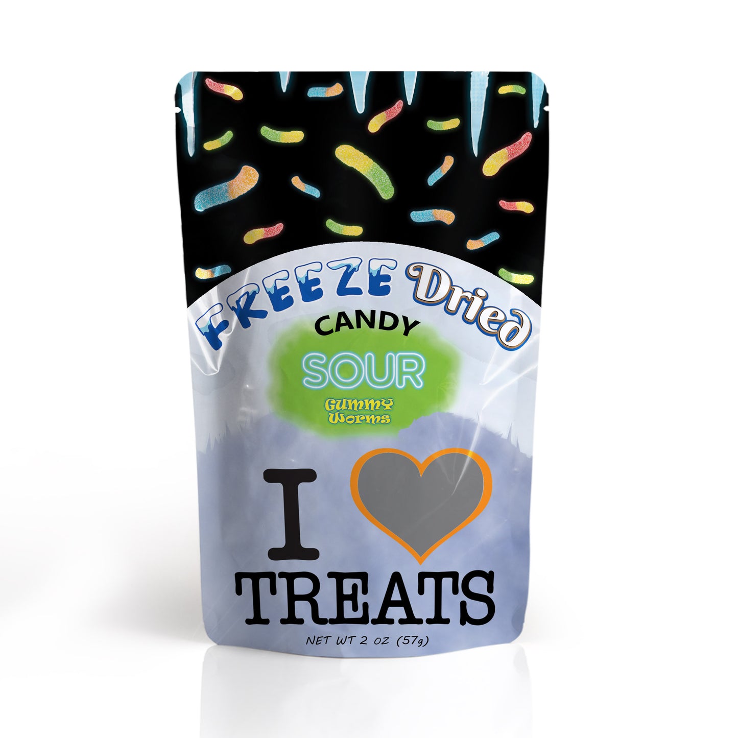 Freeze Dried Sour Gummy Worms (2oz)
