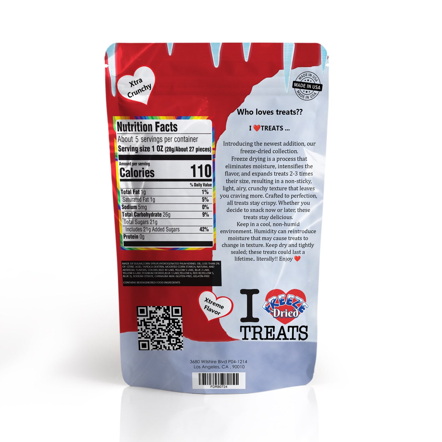 Freeze Dried Original Skittles (5 oz)