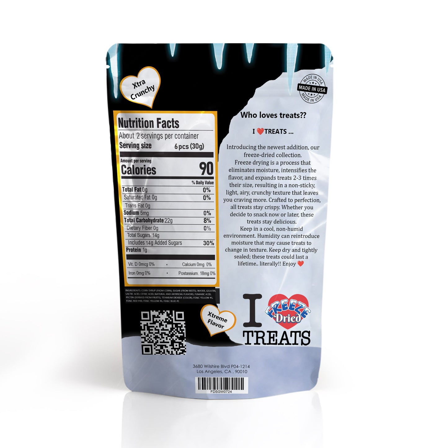 Freeze Dried Sour Gummy Worms (2oz)