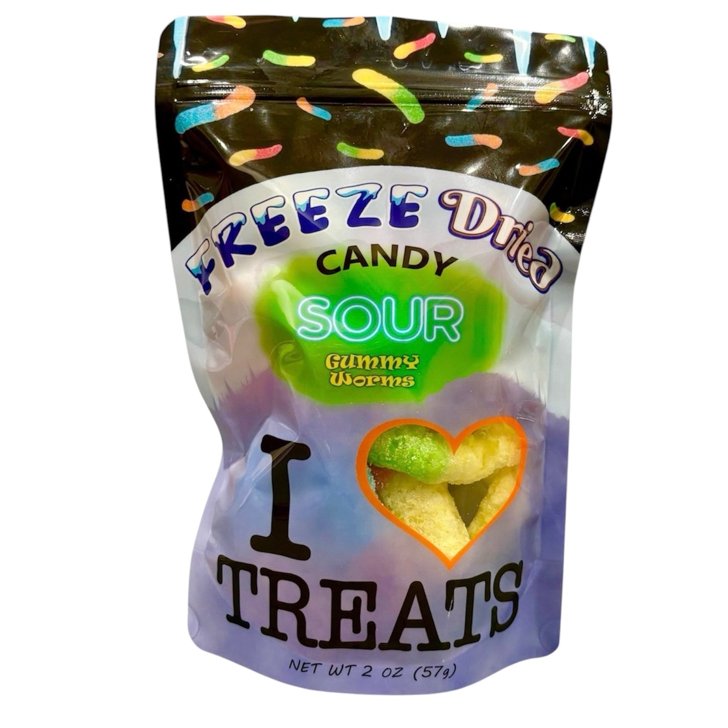 Freeze Dried Sour Gummy Worms (2oz)