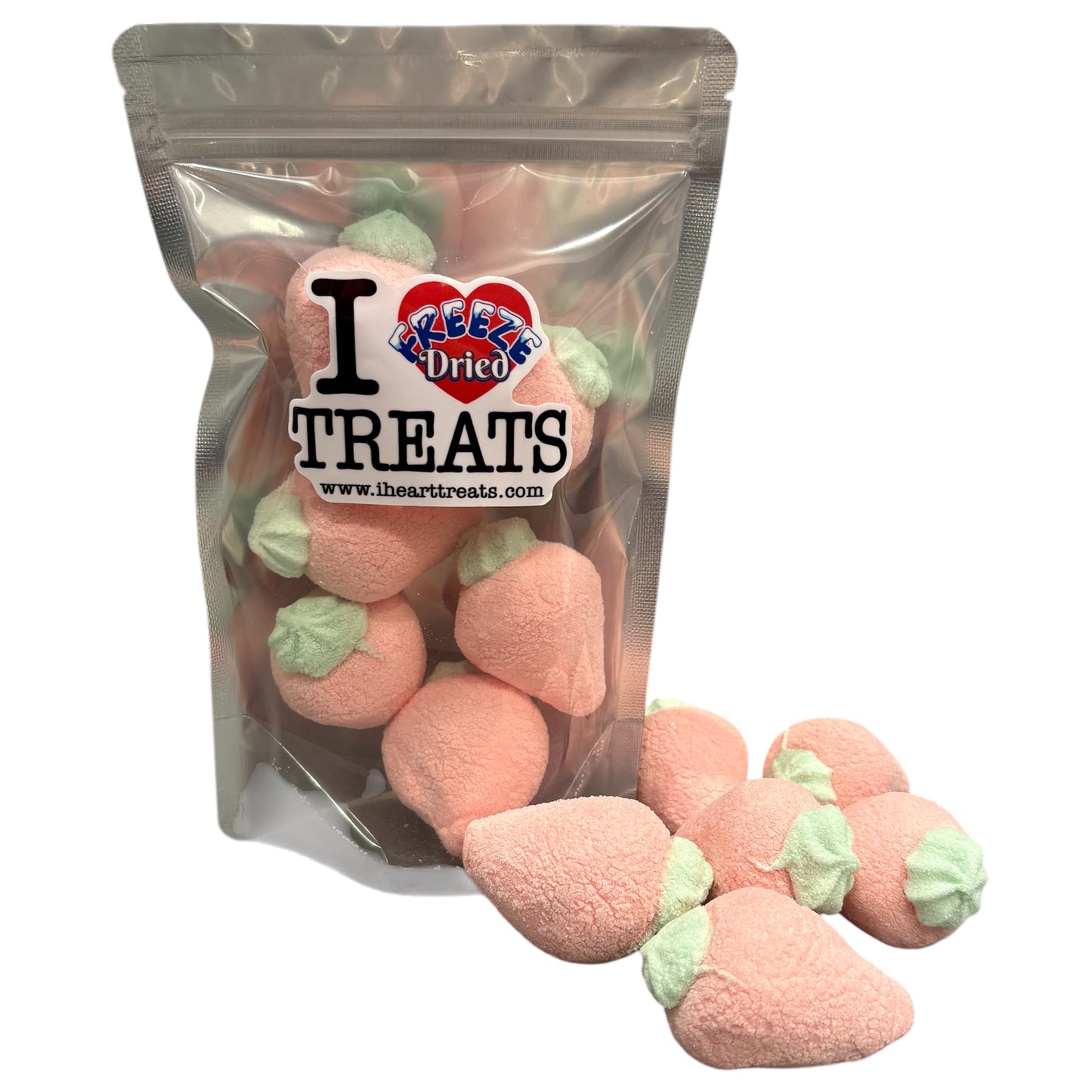 Freeze Dried Chocolate Filled Strawberry Shaped Marshmallows 6 Count