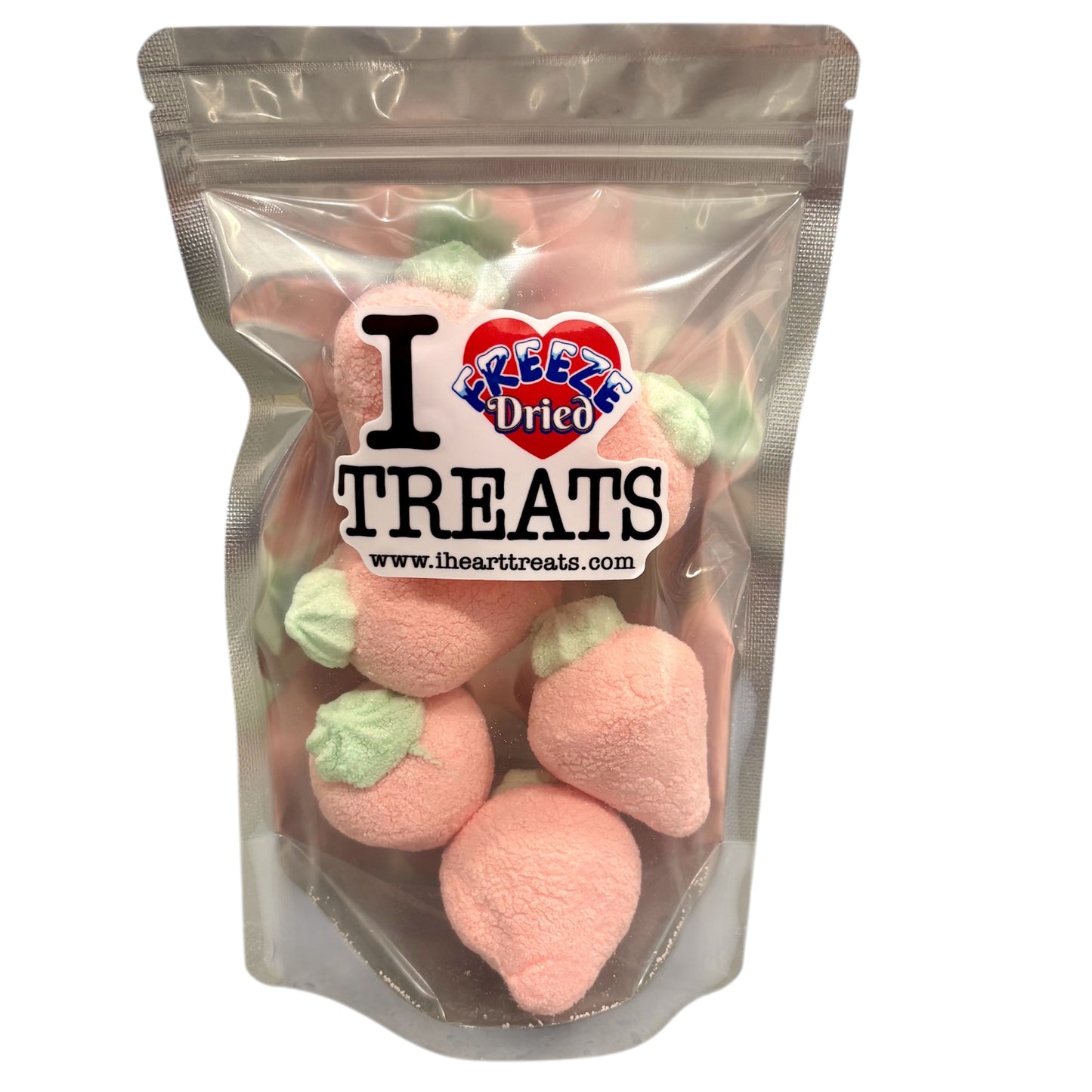 Freeze Dried Chocolate Filled Strawberry Shaped Marshmallows 6 Count
