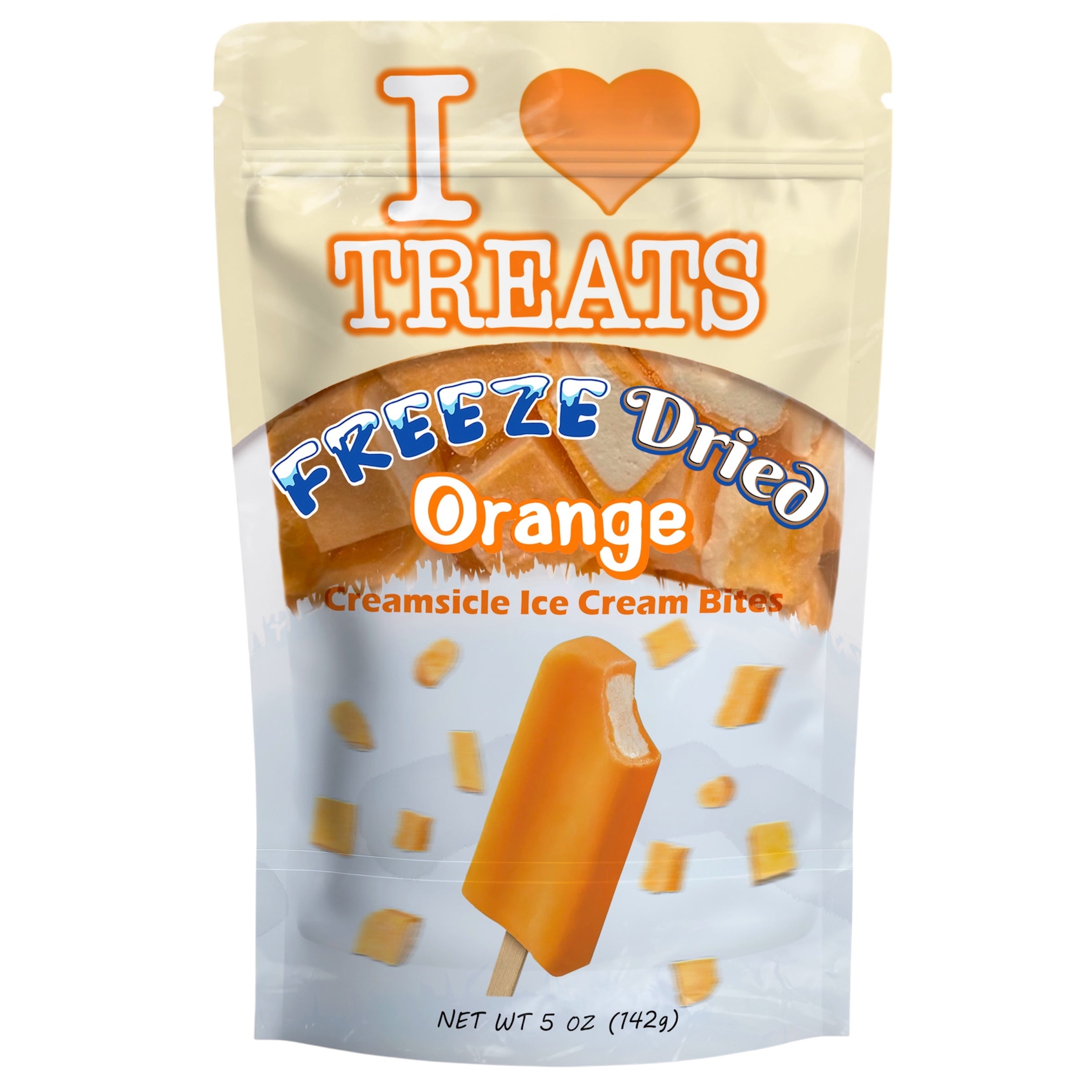 Freeze Dried Orange Creamsicle Ice Cream Bites 5 oz – ihearttreats